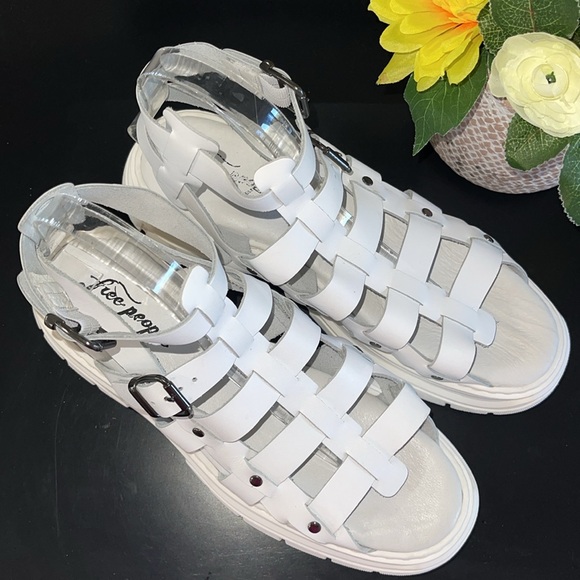 Free People White Gladiator Sandals - Picture 5 of 13